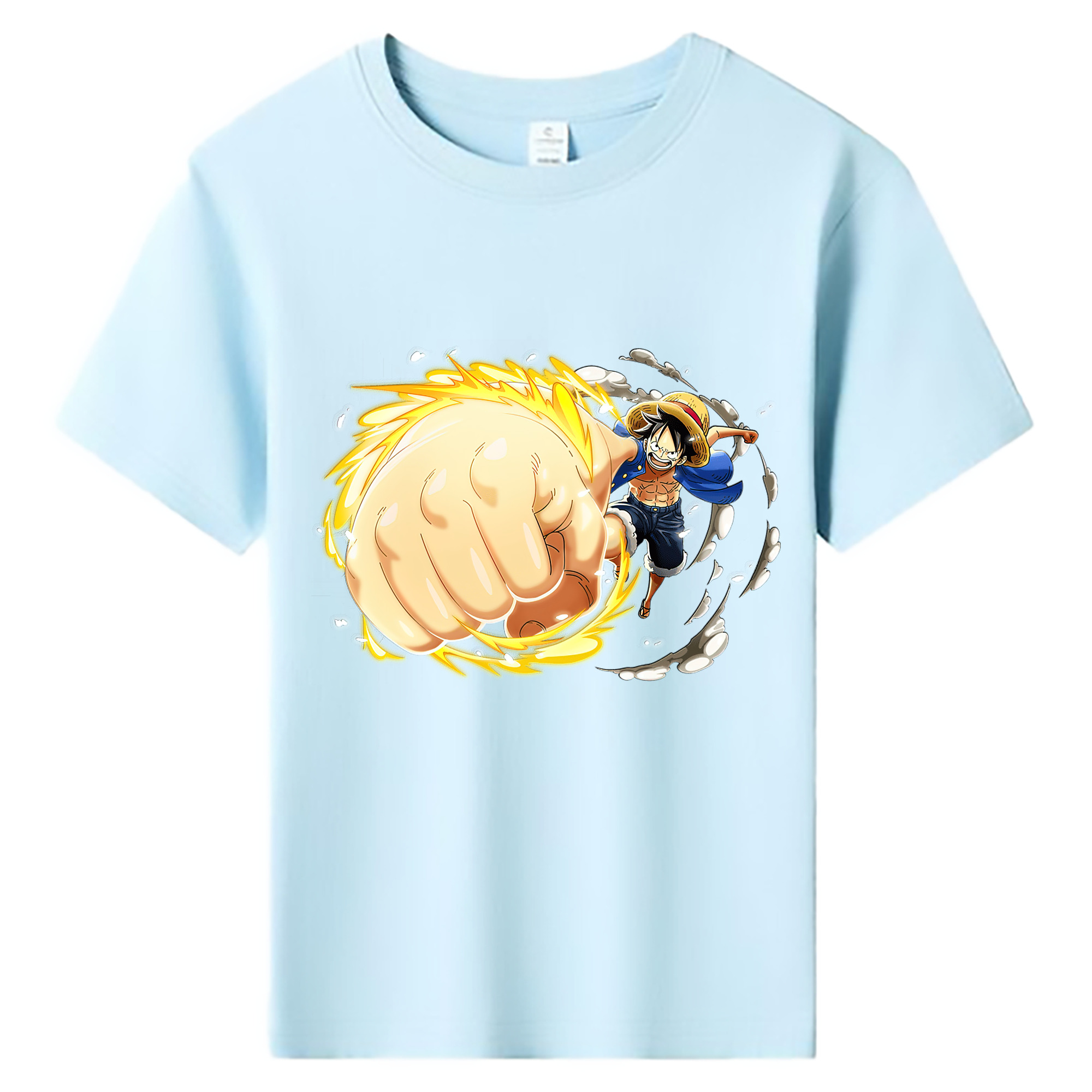 （画像用） ワンピース モンキー・D・ルフィ ONE PIECE Monkey D. Luffy 綿100％キッズTシャツ（フロントプリント）